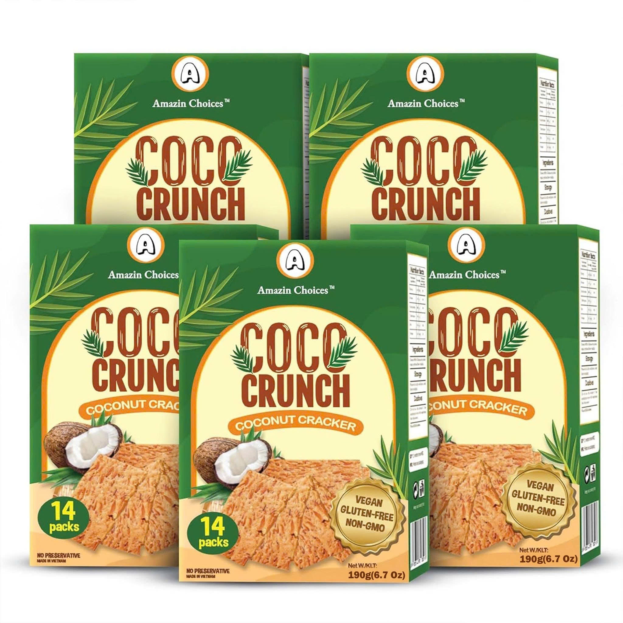Amazin Choices COCO Crunch Coconut Crackers, 6.7 oz., 14 pk.