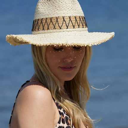 Peter Grimm Zag - Womens Straw Fedora Hat