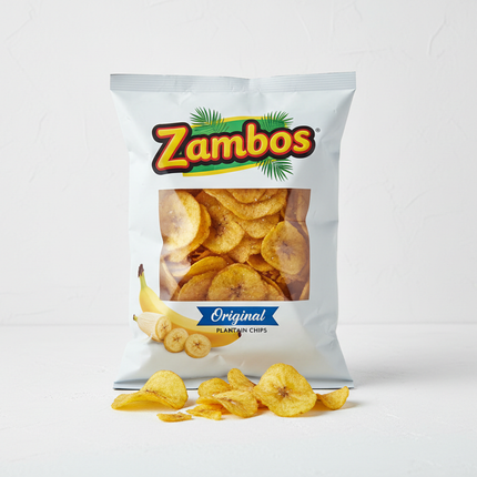 Viral TikTok Zambos Plantain Chips - Chile Limón, Original & Salsa Verde | Premium Central American Snack (5.29 oz)