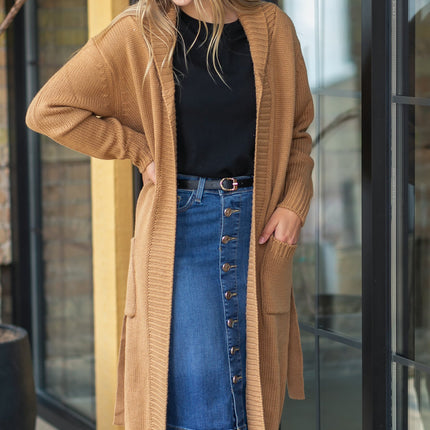Zana Front Button Denim Midi Skirt